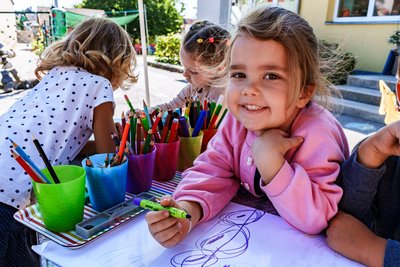 Pauline Koller im Kindergarten Margarete-Schörl-Gasse