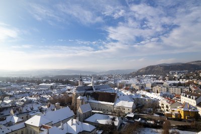 Blick auf das winterliche Krems