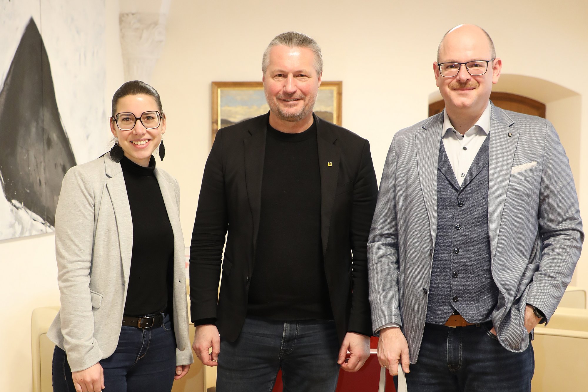 KWB-Organisatorin und Obmann im Kremser Rathaus beim Stadtchef