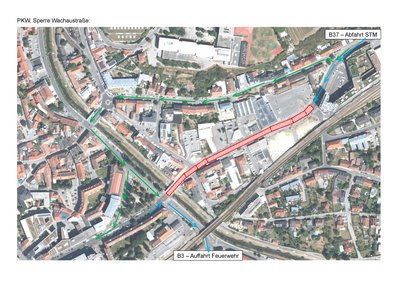 Fahrrelationen während der Baustelle