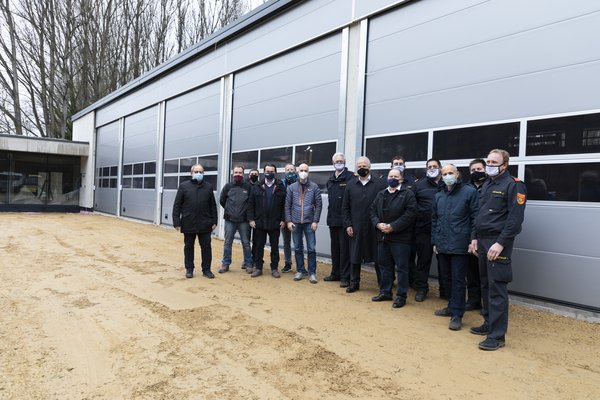 Dachgleiche beim Feuerwehrhaus Krems-Süd