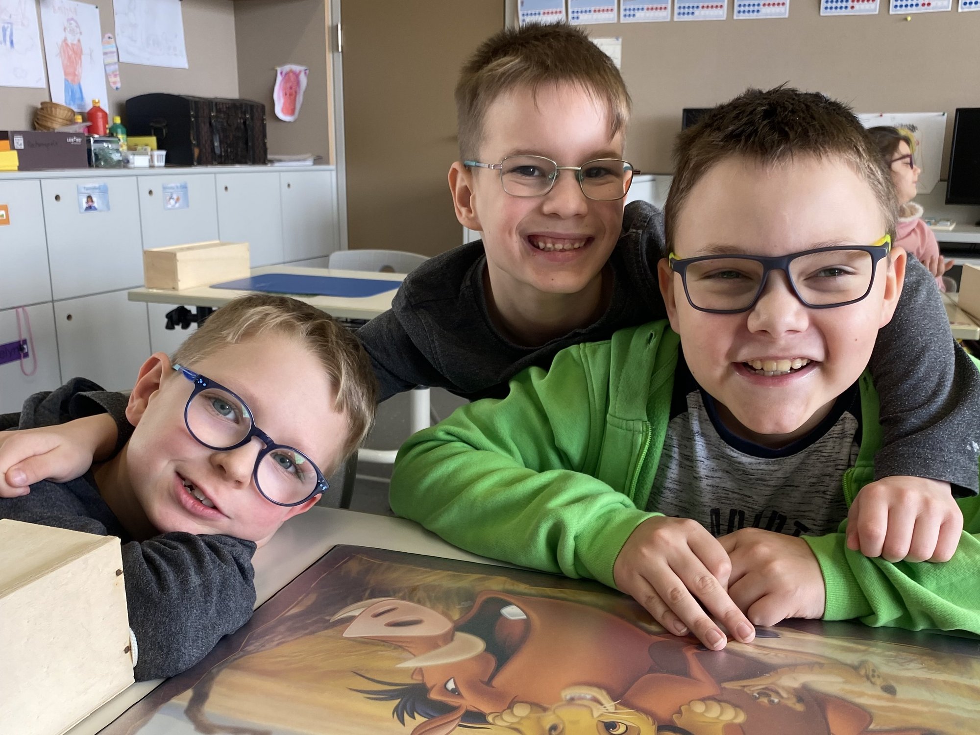 Die Schüler Niklas, Bastian und Fabian 