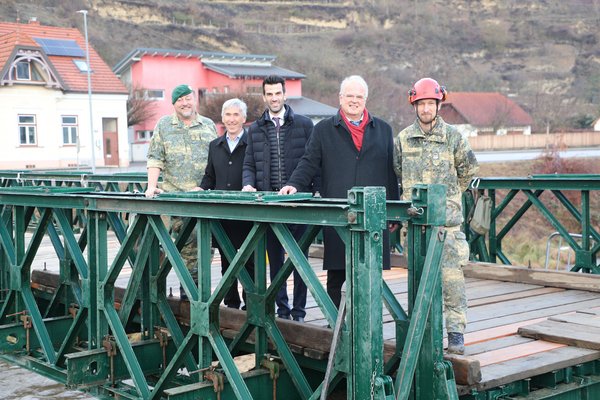Ersatzbrücke über den Kremsfluss bei Rehberg bis Juni