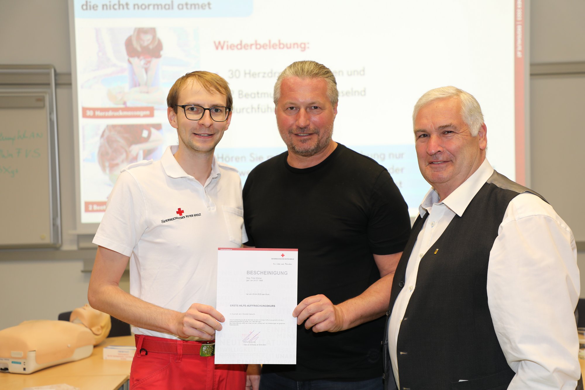 Bürgermeister und Gemeinderat setzen auf erste Hilfe