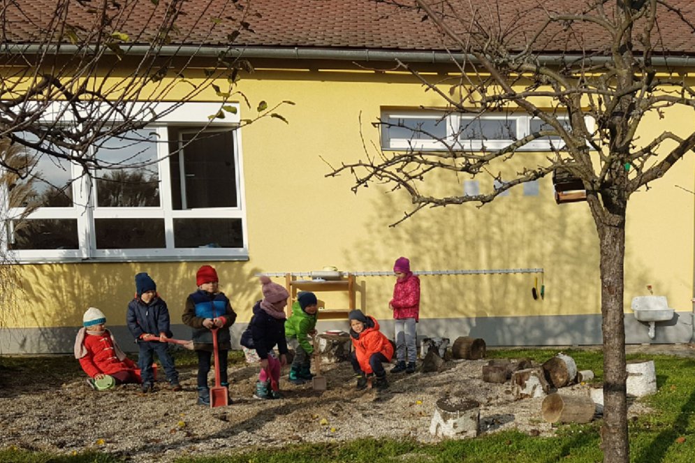 Gebäude des Kindergarten Philosophensteig von außen