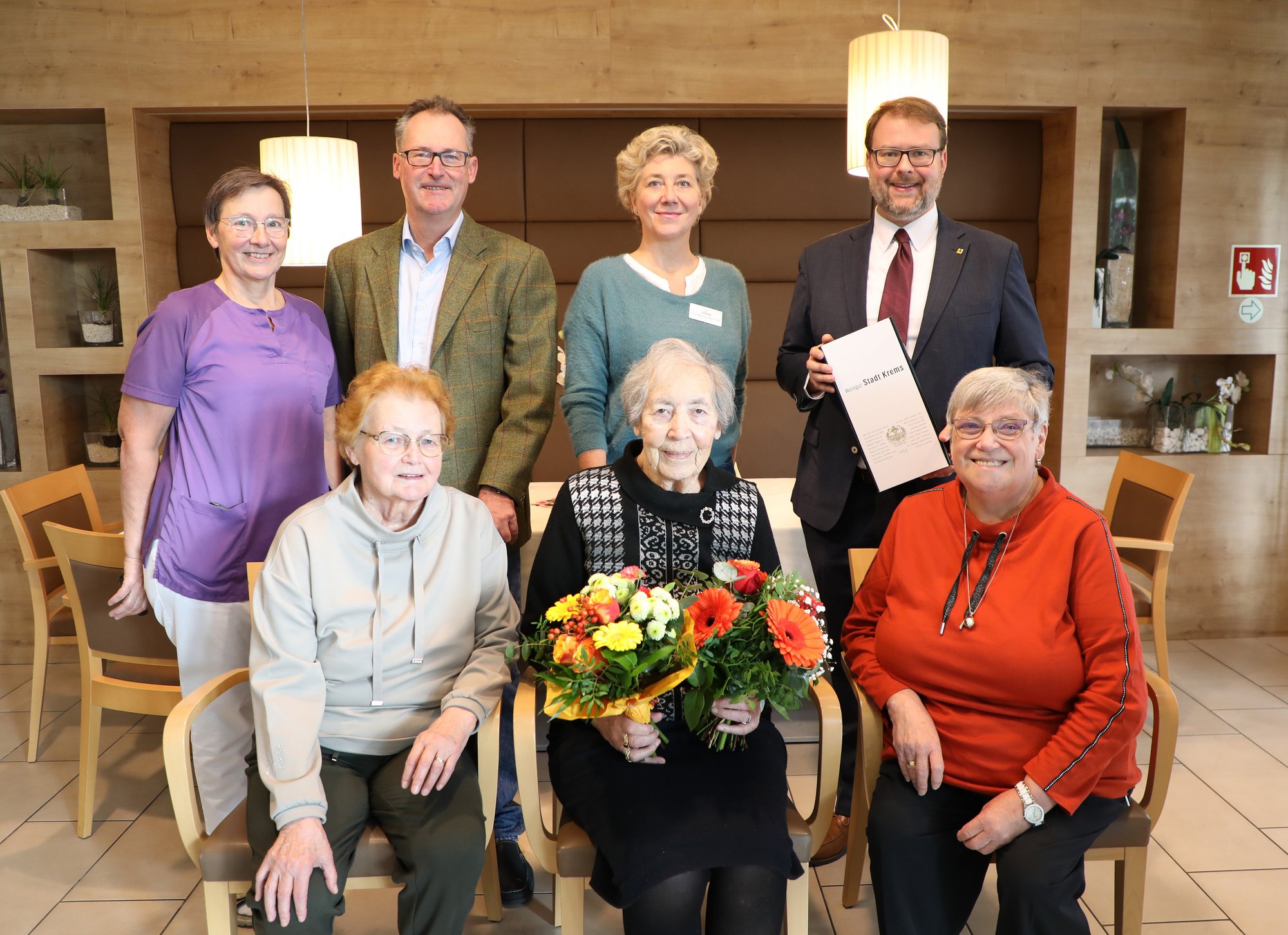 Vizebürgermeister Florian Kamleitner gratulierte Elise Worell zum 95. Geburtstag. 