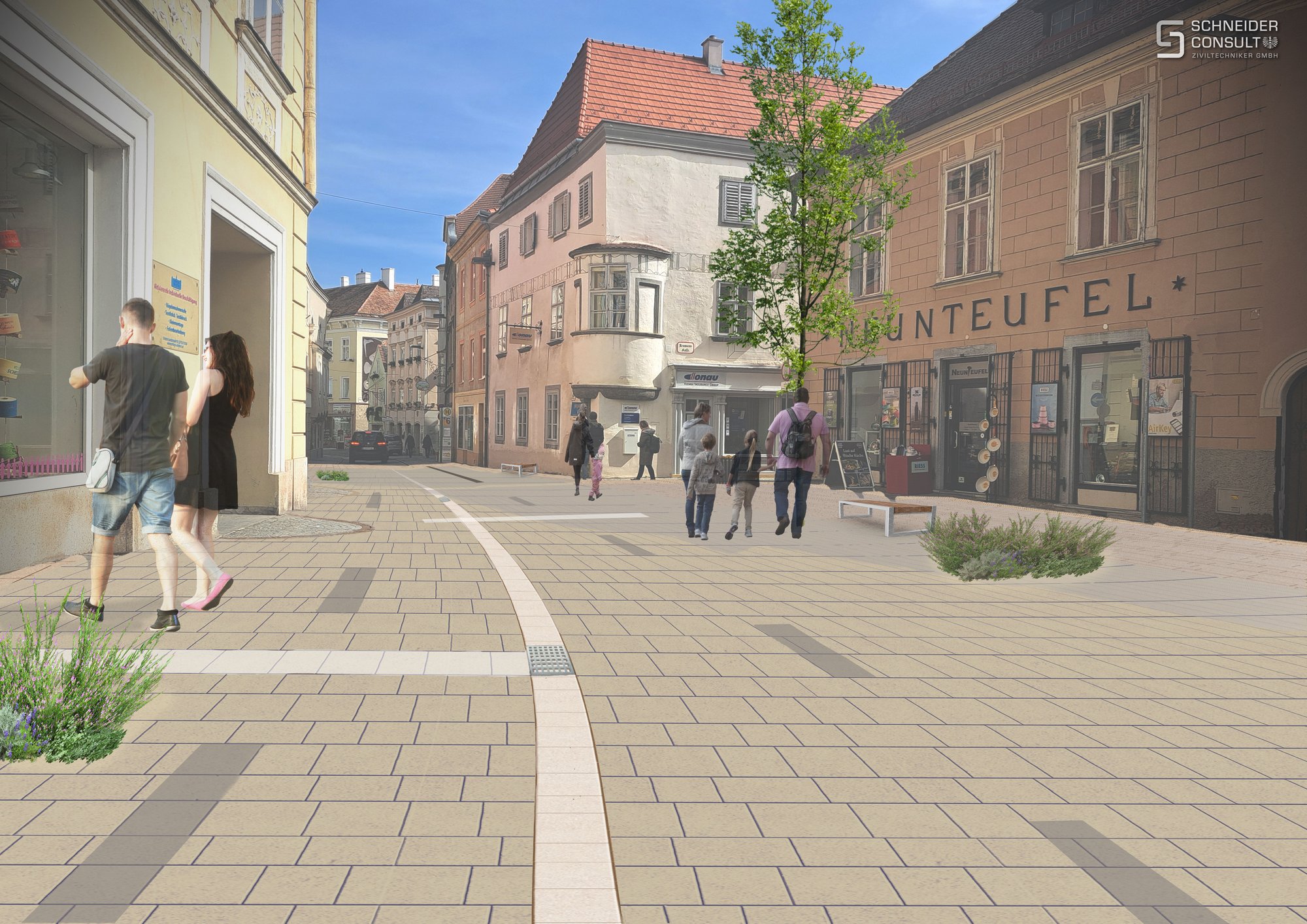 Untere Landstraße wird zur Begegnungszone