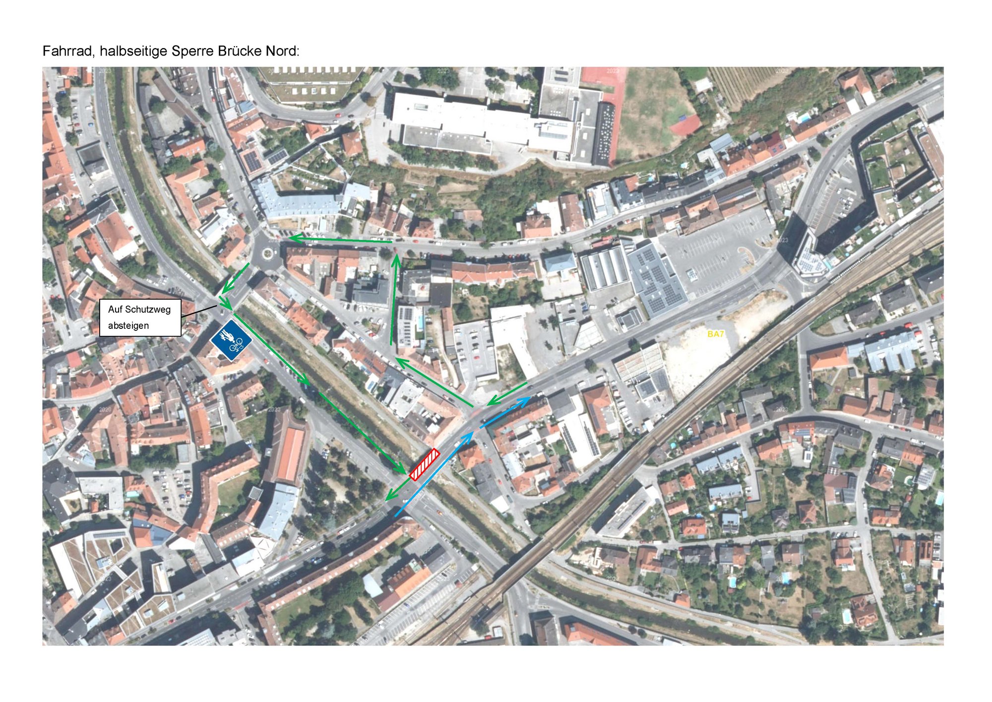 Umleitungsplan während der Baustelle