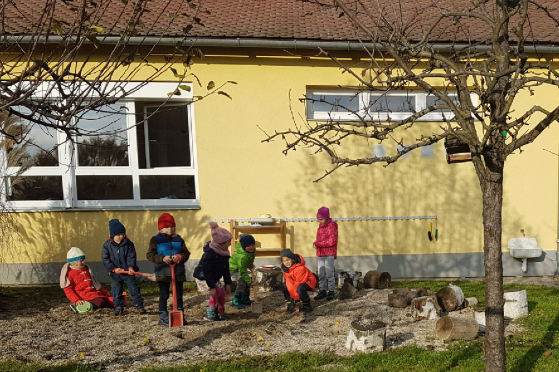 Gebäude des Kindergarten Philosophensteig von außen