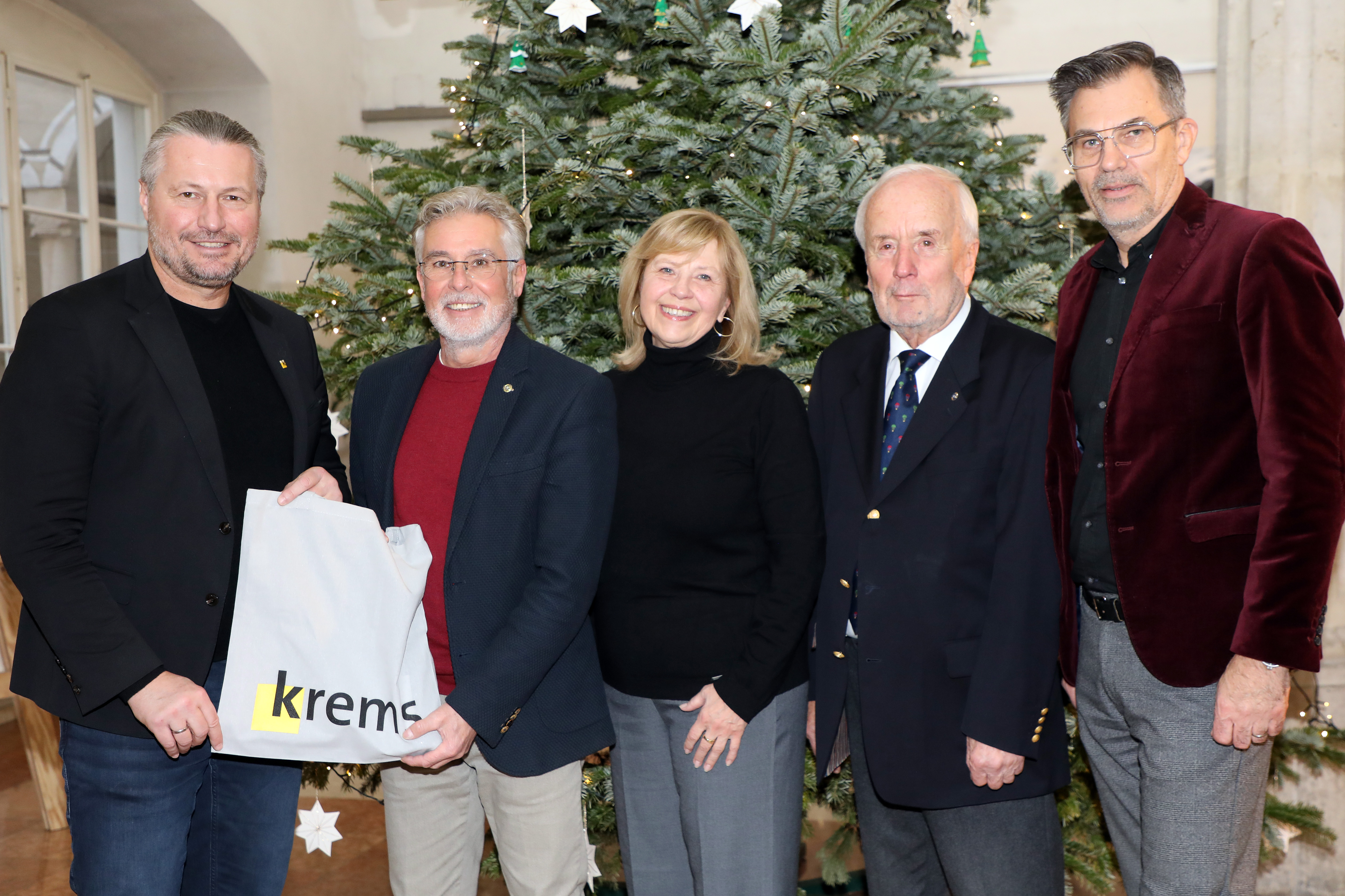 Präsident Herbert Pallan und sein Team präsentierten sich beim Stadtchef