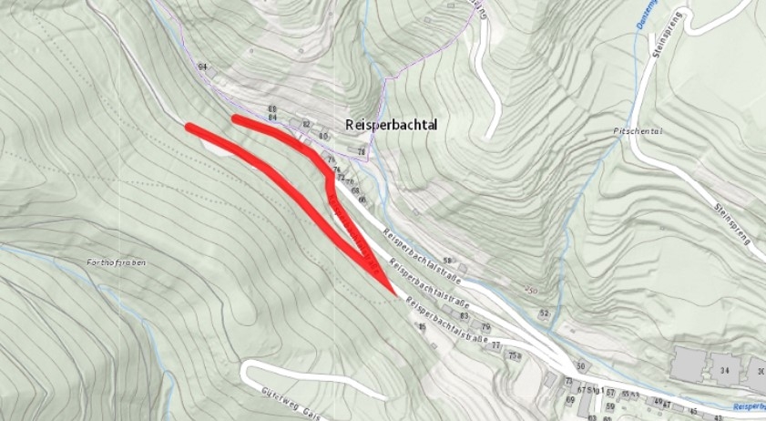 Walddurchforstungsarbeiten in Reisperbachtalstraße 